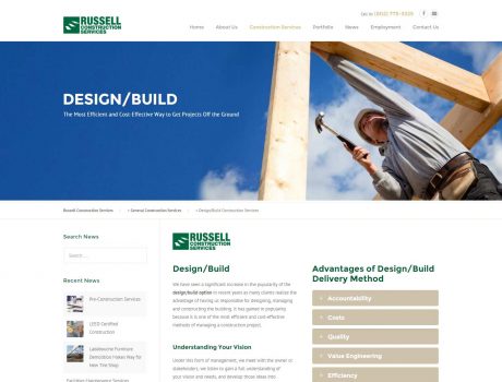 Russell Construction Services Website & SEO